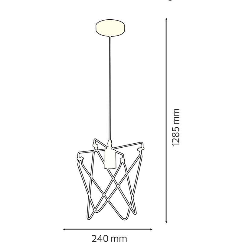 LED Hanglamp - Hangverlichting - Kapi - Industrieel - Rond - Mat Zwart Aluminium - E27