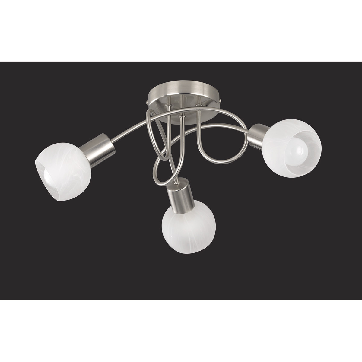 LED Plafondspots - Trion Antiniba - E14 Fitting - 3-lichts - Rond - Mat Nikkel - Aluminium