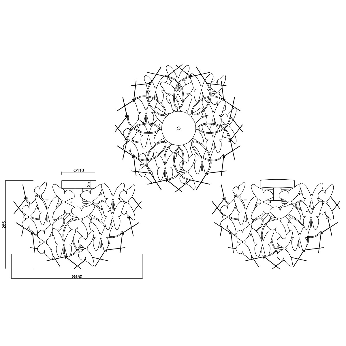 LED Plafondlamp - Plafondverlichting - Trion Baduli - G9 Fitting - 3-lichts - Rond - Glans Chroom - Aluminium