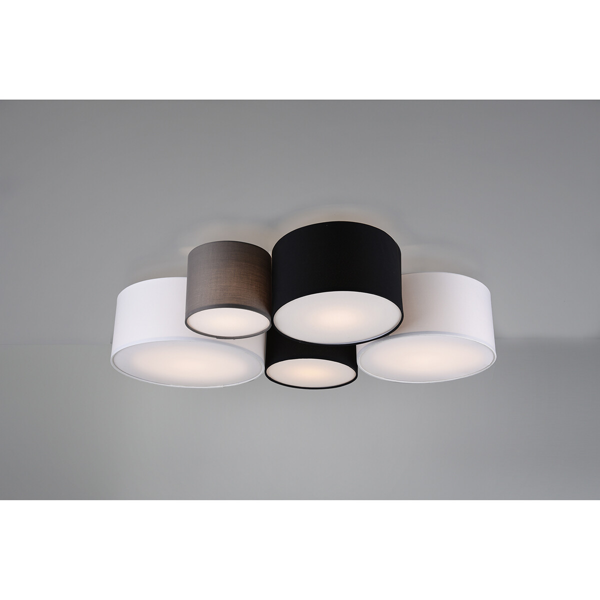 LED Plafondlamp - Plafondverlichting - Trion Hotia - E27 Fitting - 5-lichts - Rond - Meerkleurig - Aluminium