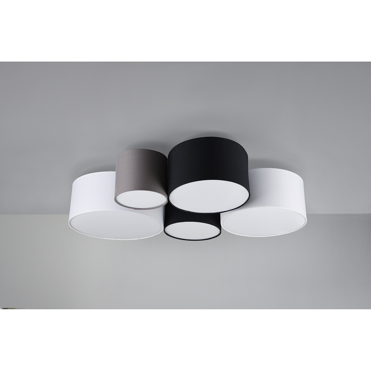 LED Plafondlamp - Plafondverlichting - Trion Hotia - E27 Fitting - 5-lichts - Rond - Meerkleurig - Aluminium