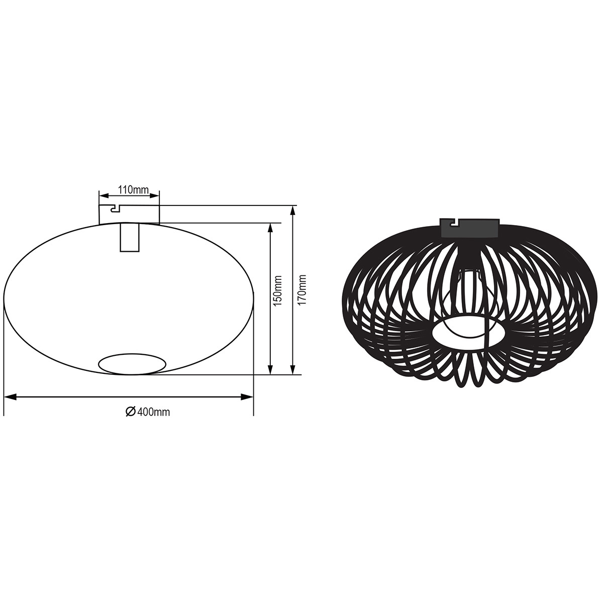 LED Plafondlamp - Plafondverlichting - Trion Johy - E27 Fitting - Rond - Industrieel - Mat Koper - Aluminium - 40cm