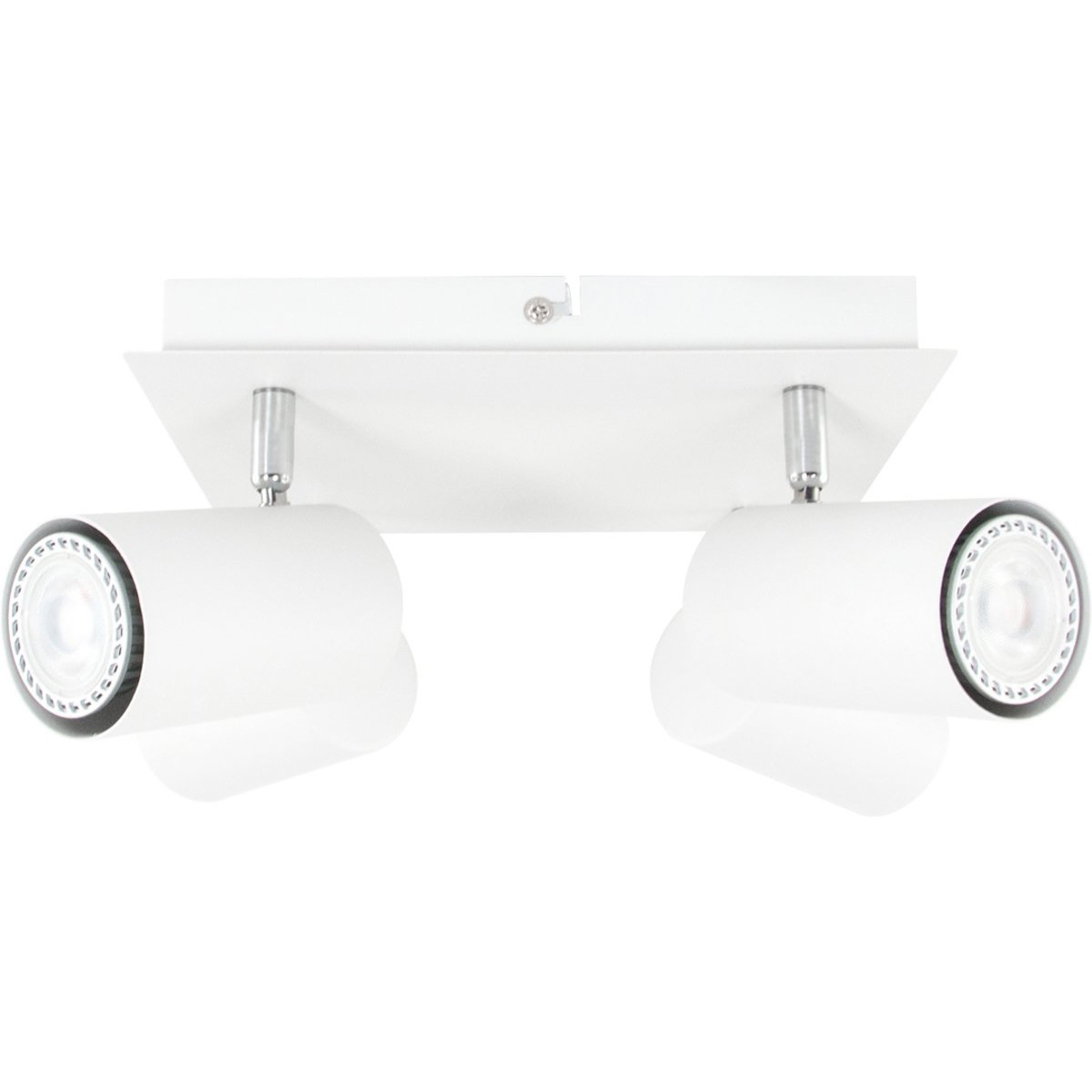 LED Plafondspot - Trion Mary - GU10 Fitting - 4-lichts - Vierkant - Mat Wit - Aluminium