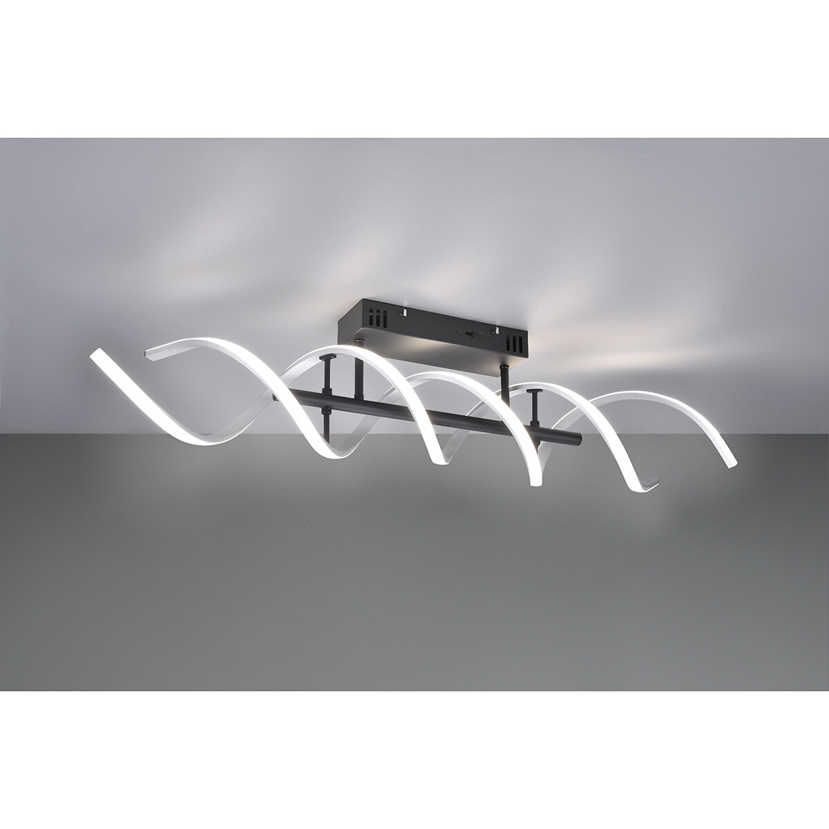 LED Plafondlamp - Plafondverlichting - Trion Sarina - 41W - Aanpasbare Kleur - Dimbaar - Rechthoek - Geborsteld Zilver - Aluminium