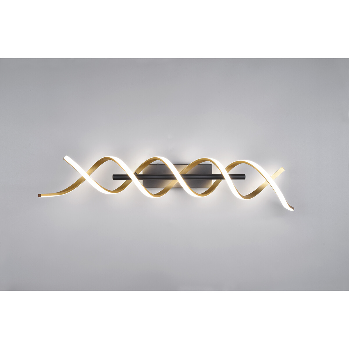 LED Plafondlamp - Plafondverlichting - Trion Sarina - 41W - Aanpasbare Kleur - Dimbaar - Rechthoek - Mat Goud - Aluminium