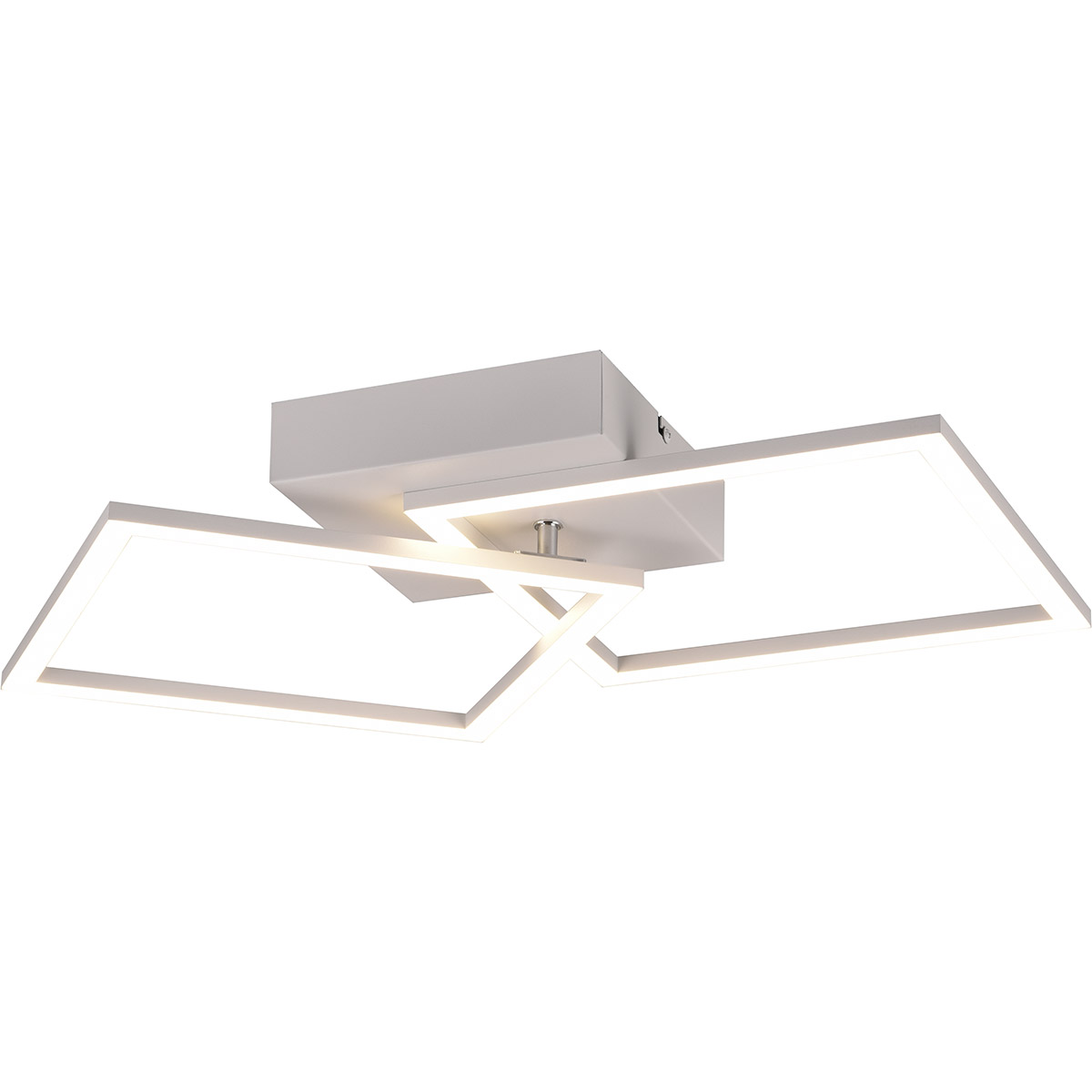 LED Plafondlamp - Plafondverlichting - Trion Square - 20W - Natuurlijk Wit 4000K - Vierkant - Mat Wit - Metaal