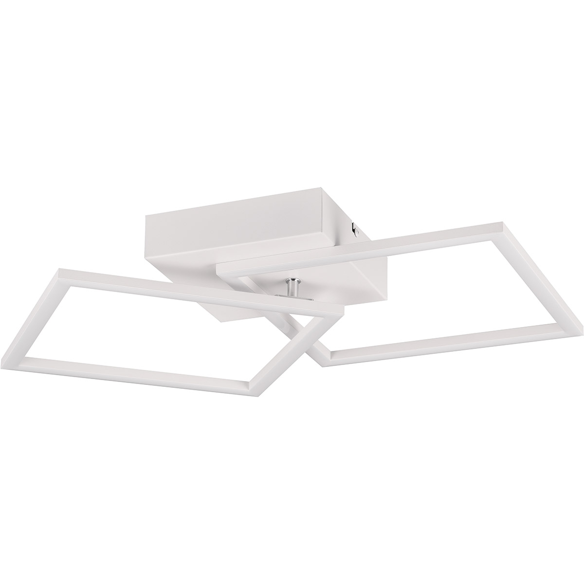 LED Plafondlamp - Plafondverlichting - Trion Square - 20W - Natuurlijk Wit 4000K - Vierkant - Mat Wit - Metaal