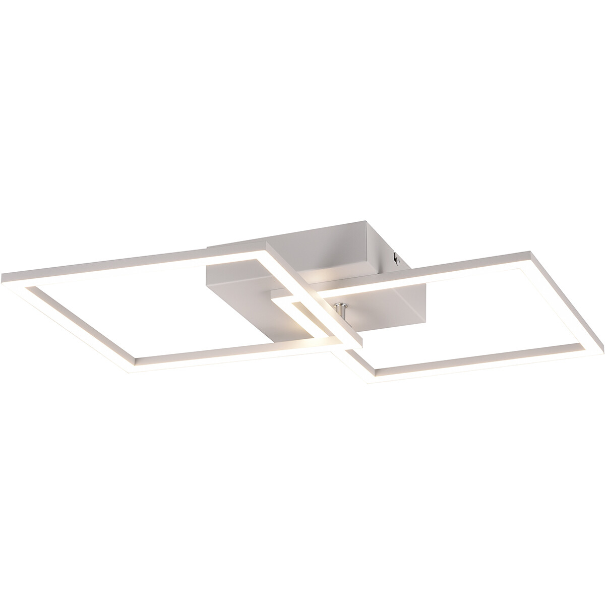 LED Plafondlamp - Plafondverlichting - Trion Square - 20W - Natuurlijk Wit 4000K - Vierkant - Mat Wit - Metaal