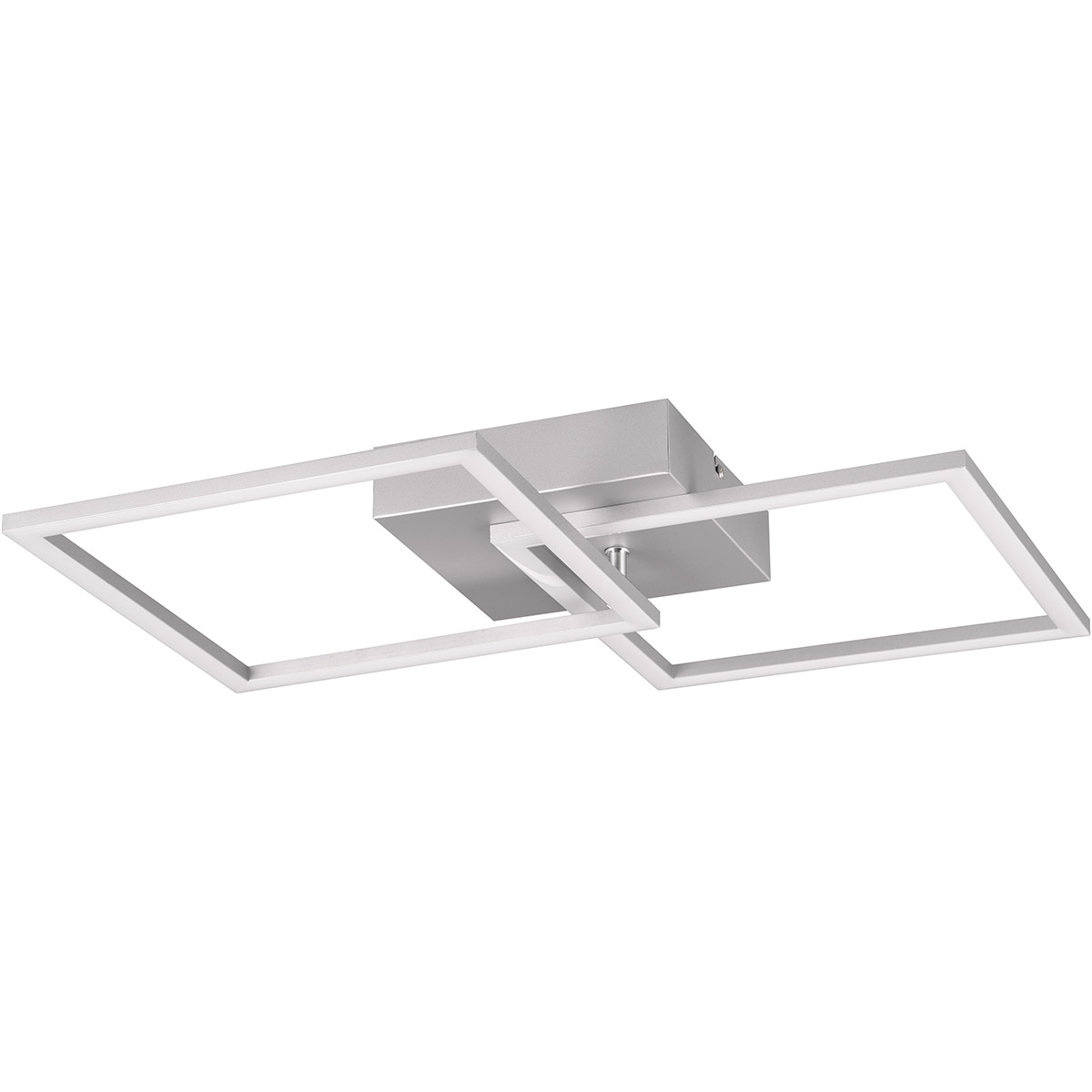 LED Plafondlamp - Plafondverlichting - Trion Square - 20W - Warm Wit 3000K - Vierkant - Titaan - Metaal