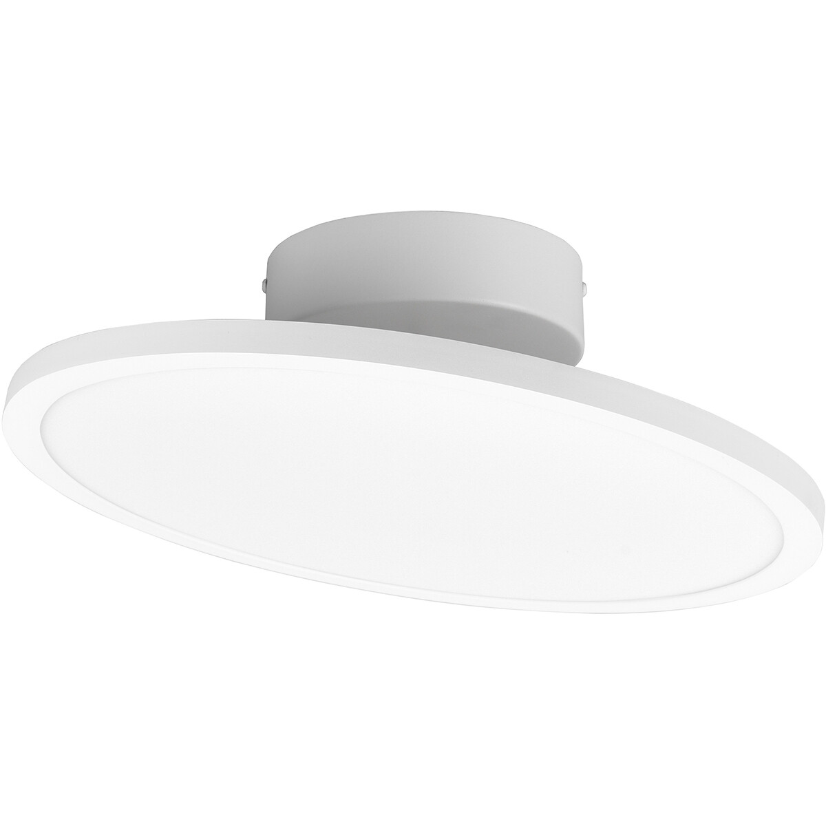 LED Plafondlamp - Plafondverlichting - Trion Trula - 29W - Natuurlijk Wit 4000K - Dimbaar - Rond - Mat Wit - Aluminium