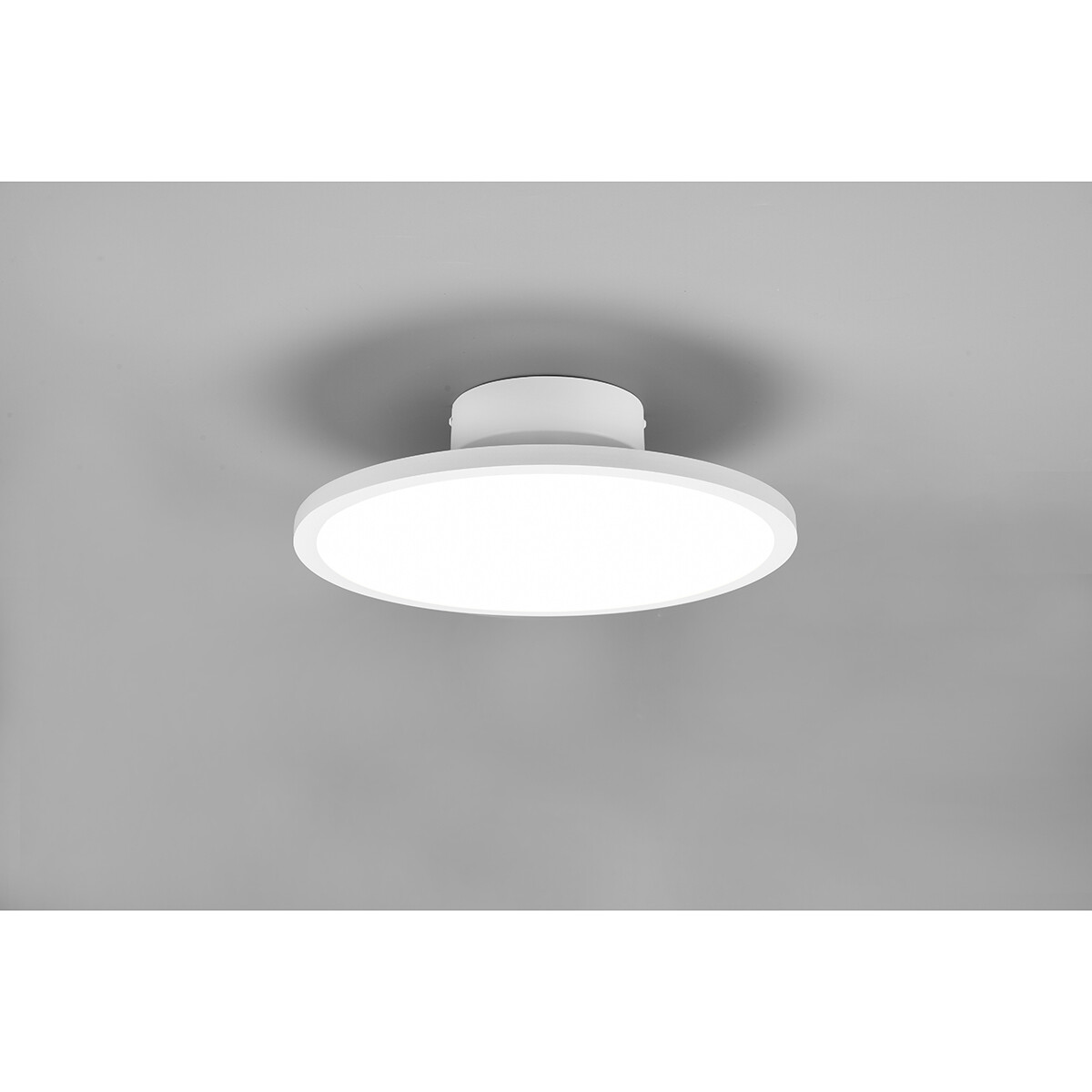 LED Plafondlamp - Plafondverlichting - Trion Trula - 29W - Natuurlijk Wit 4000K - Dimbaar - Rond - Mat Wit - Aluminium