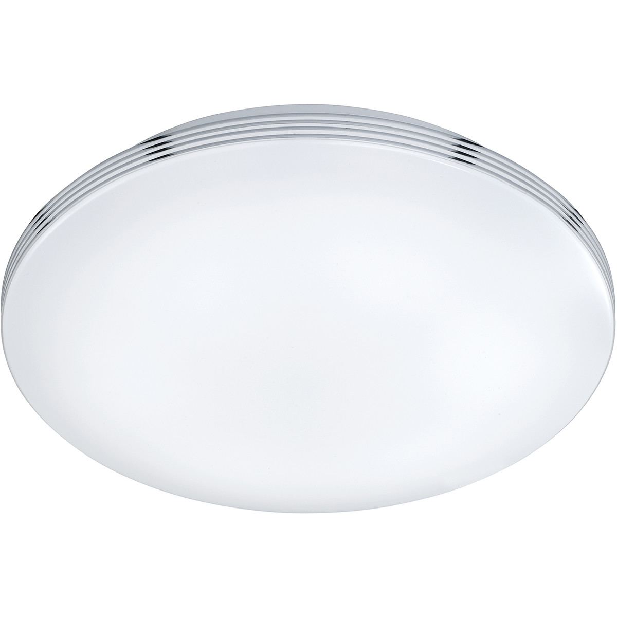 LED Plafondlamp - Badkamerlamp - Trion Apity - Opbouw Rond 18W - Spatwaterdicht IP44 - Warm Wit 3000K - Glans Chroom - Aluminium