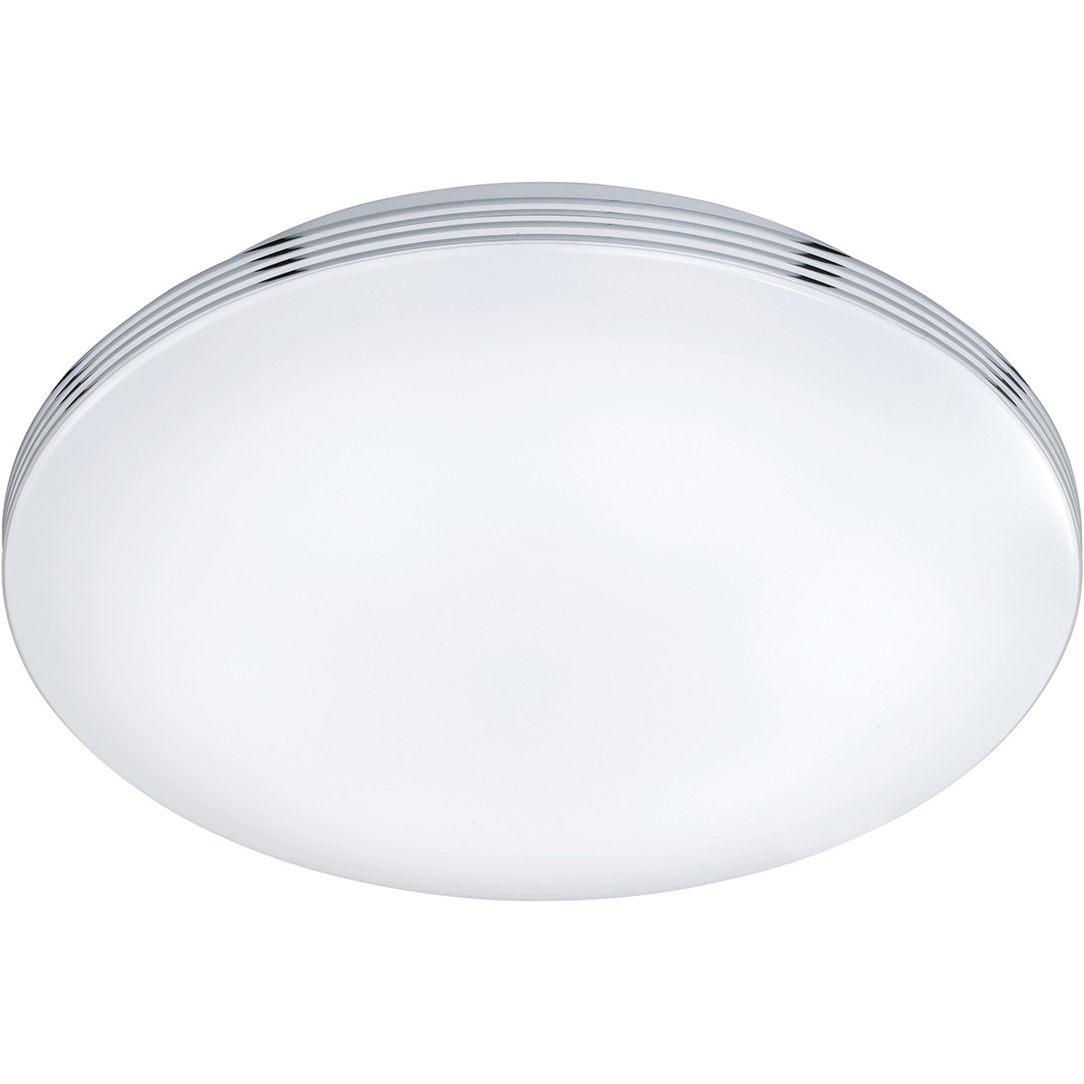 LED Plafondlamp - Badkamerlamp - Trion Apity - Opbouw Rond 24W - Spatwaterdicht IP44 - Dimbaar - Warm Wit 3000K - Glans Chroom - Aluminium