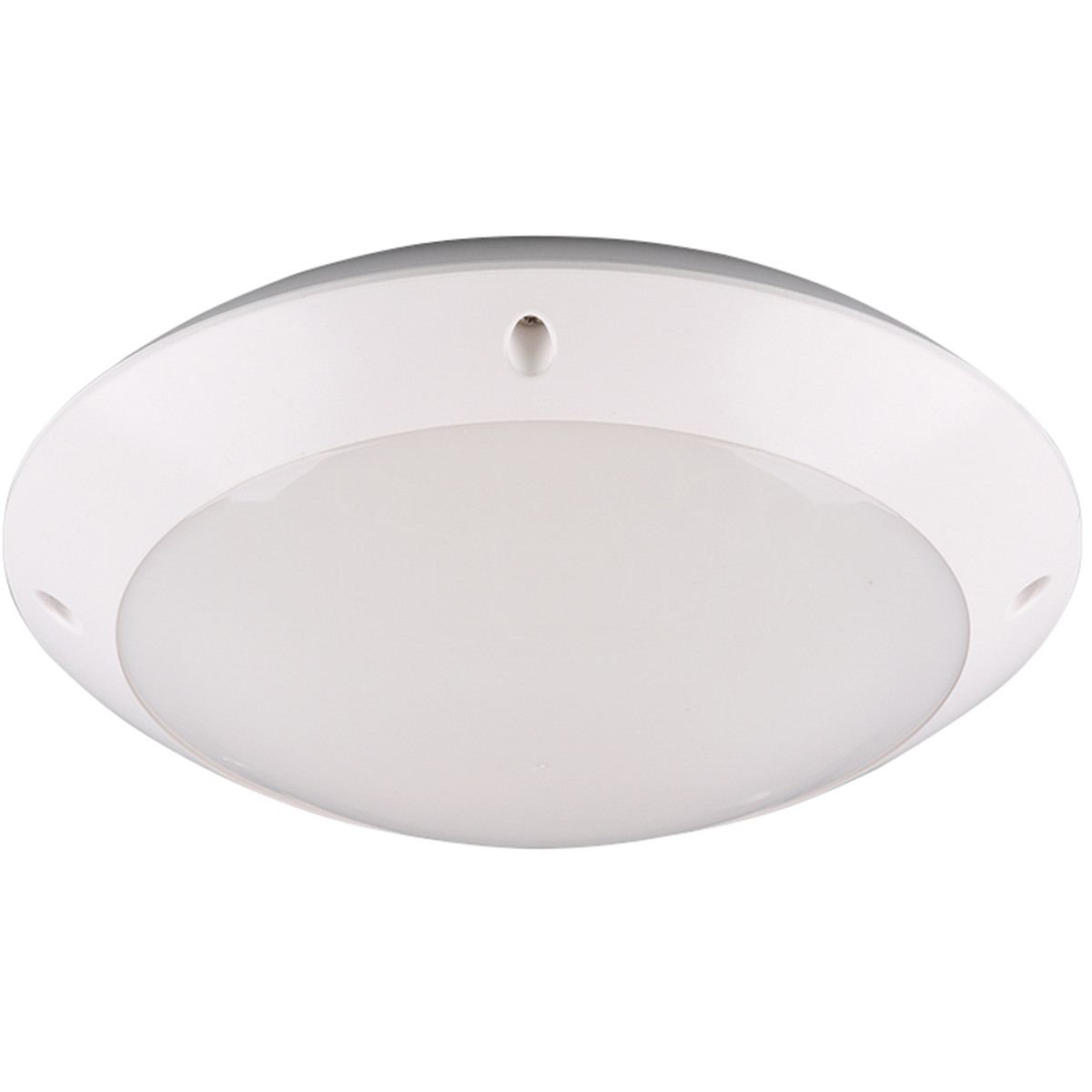 LED Plafondlamp - Badkamerlamp - Trion Camiro - Opbouw Rond - Waterdicht IP54 - E27 Fitting - Mat Wit - Kunststof