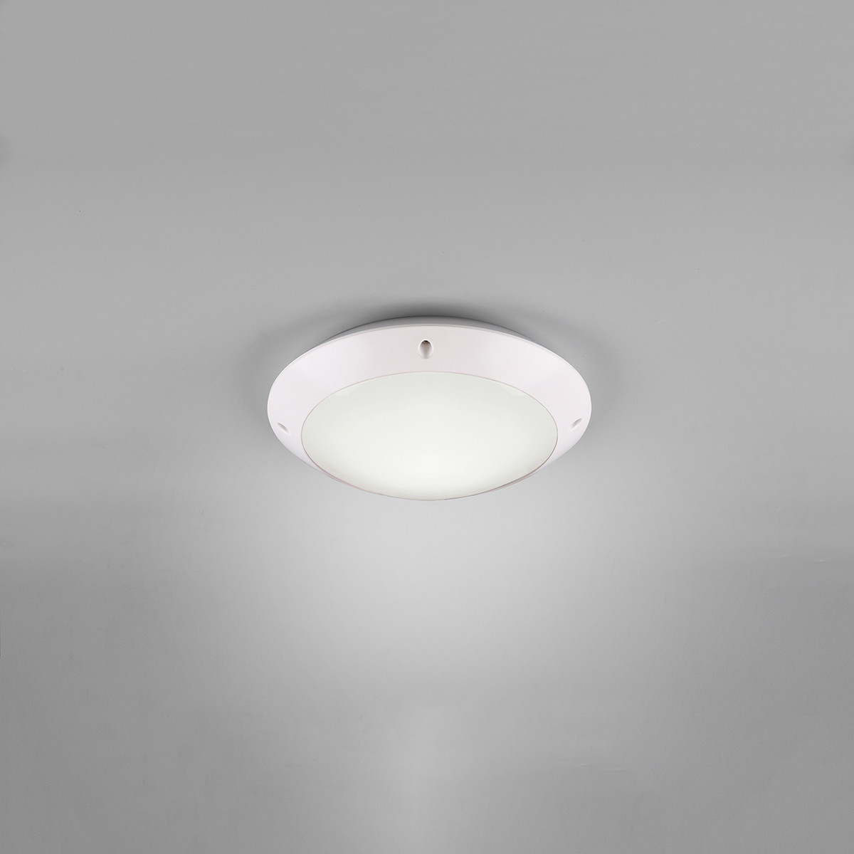 LED Plafondlamp - Badkamerlamp - Trion Camiro - Opbouw Rond - Waterdicht IP54 - E27 Fitting - Mat Wit - Kunststof