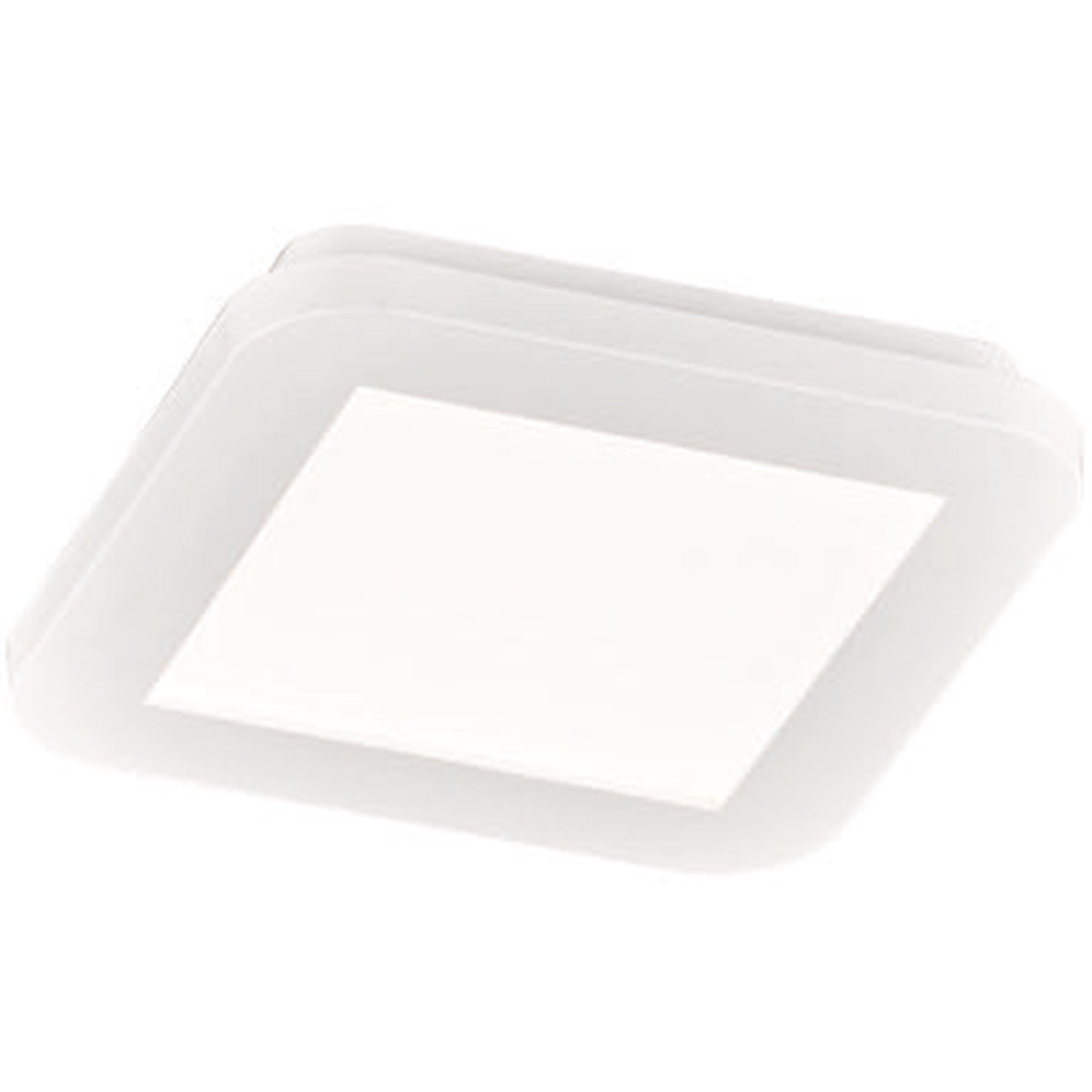 LED Plafondlamp - Badkamerlamp - Trion Camy - Opbouw Vierkant 9W - Spatwaterdicht IP44 - Dimbaar - Warm Wit 3000K - Mat Wit