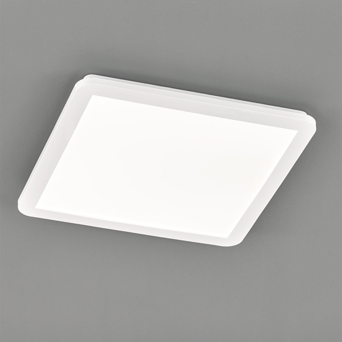 LED Plafondlamp - Badkamerlamp - Trion Camy - Opbouw Vierkant 22W - Spatwaterdicht IP44 - Dimbaar - Warm Wit 3000K - Mat Wit