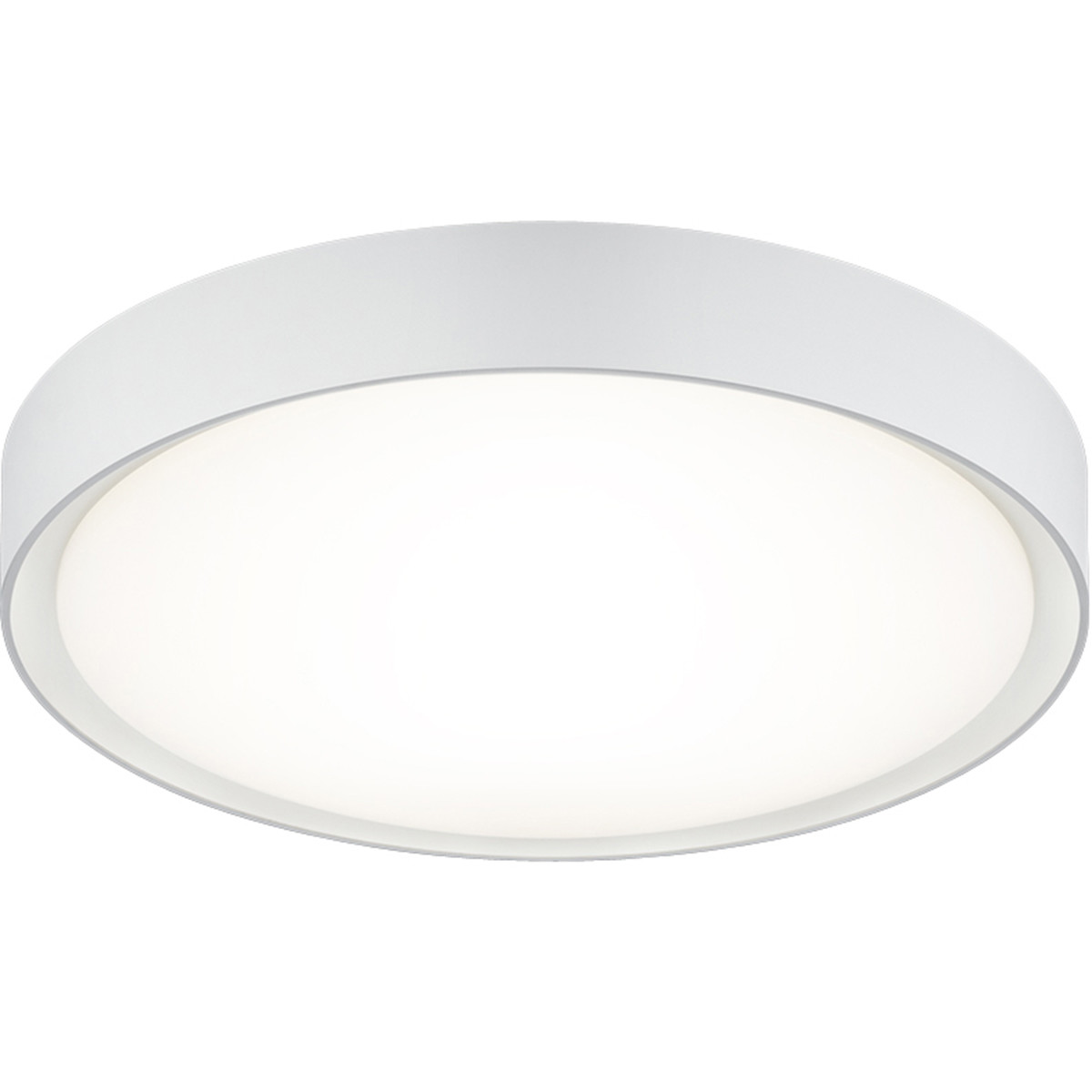 LED Plafondlamp - Badkamerlamp - Trion Clirno - 18W - Warm Wit 3000K - Spatwaterdicht IP44 - Opbouw Rond - Mat Wit - Kunststof