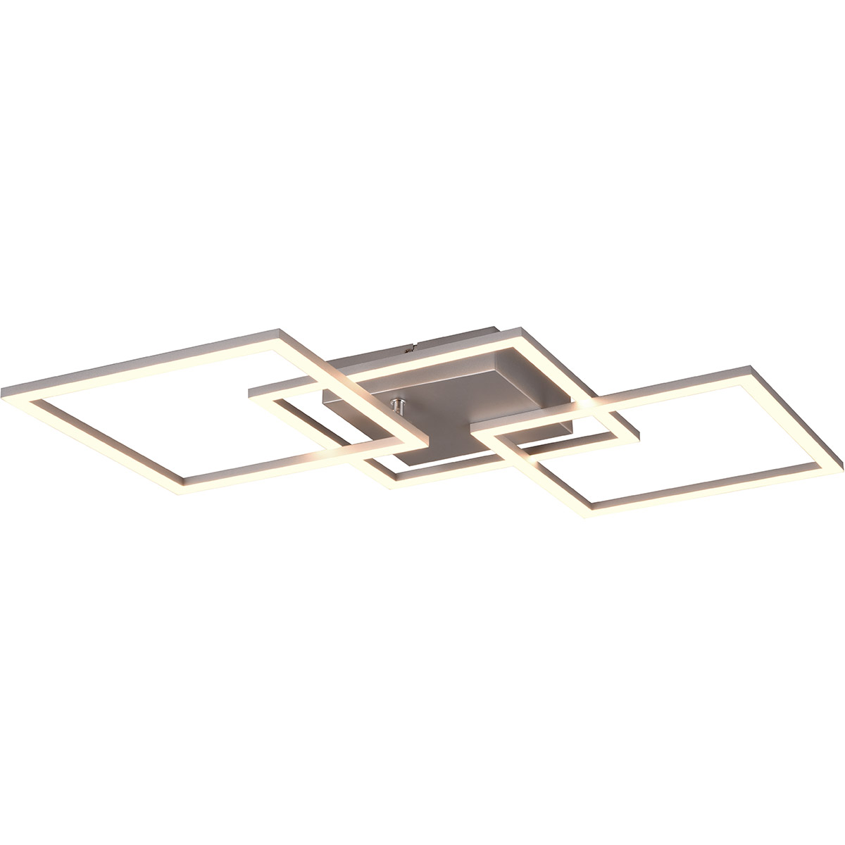 LED Plafondlamp - Trion Square - 31W - Warm Wit 3000K - Vierkant - Titaan- Metaal