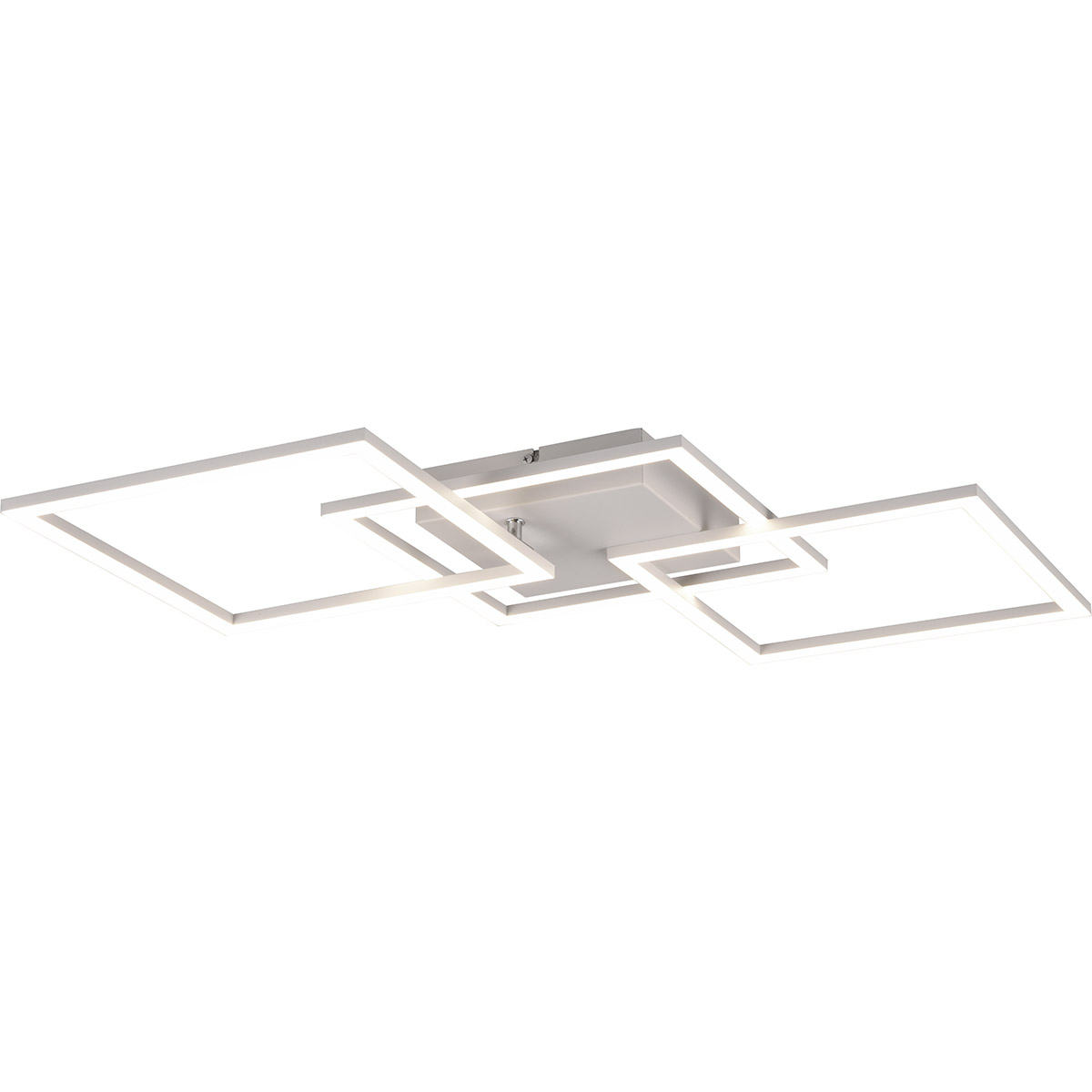 LED Plafondlamp - Trion Square - 38W - Natuurlijk Wit 4000K - Vierkant - Mat Wit - Metaal