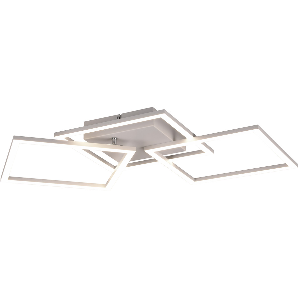 LED Plafondlamp - Trion Square - 38W - Natuurlijk Wit 4000K - Vierkant - Mat Wit - Metaal