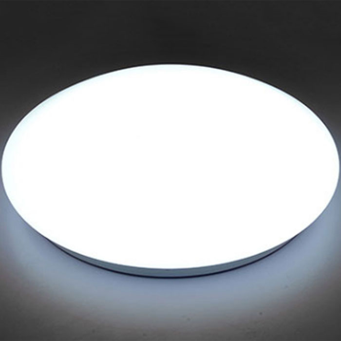 LED Plafondlamp met Bewegingssensor - Strum - 24W - Opbouw Rond - Natuurlijk Wit 4200K - 360° - Mat Wit - Aluminium