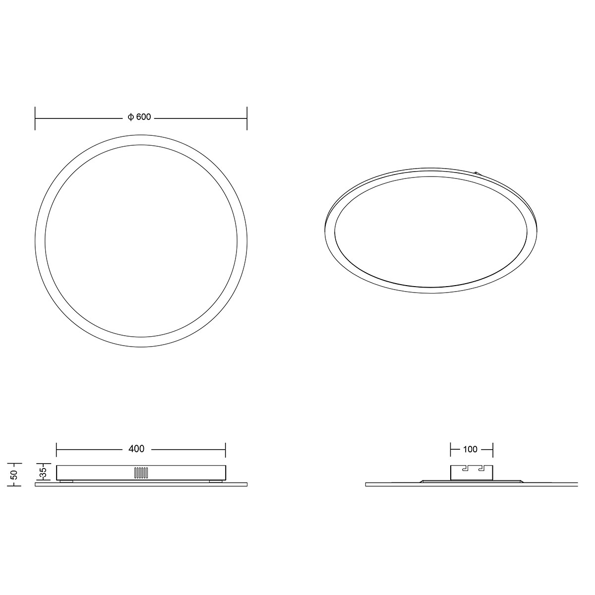 LED Plafondlamp WiZ - Smart LED - Trion Givon - 36W - Aanpasbare Kleur - Dimbaar - Afstandsbediening - Rond - Mat Nikkel - Aluminium