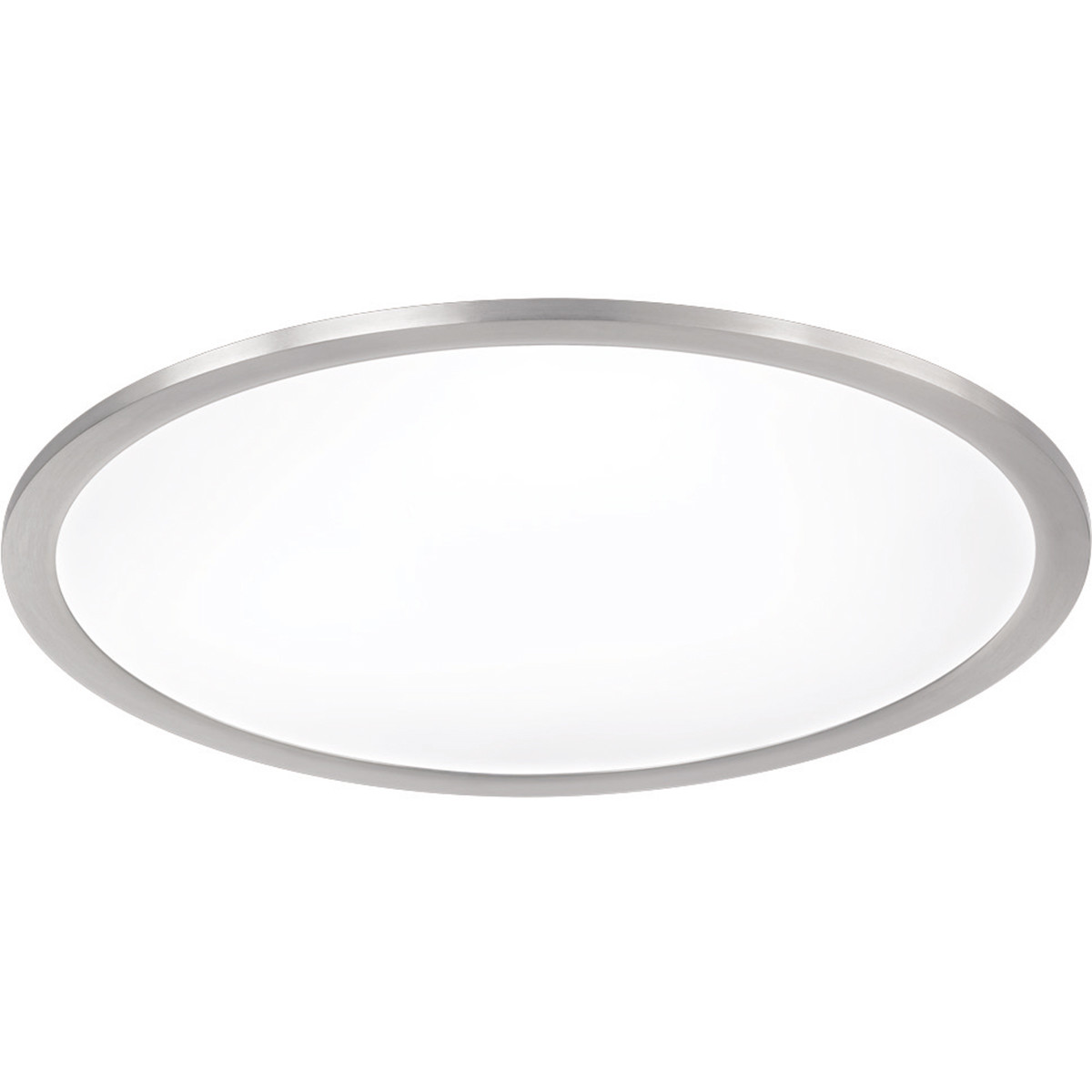 LED Plafondlamp WiZ - Smart LED - Trion Givon - 36W - Aanpasbare Kleur - Dimbaar - Afstandsbediening - Rond - Mat Nikkel - Aluminium