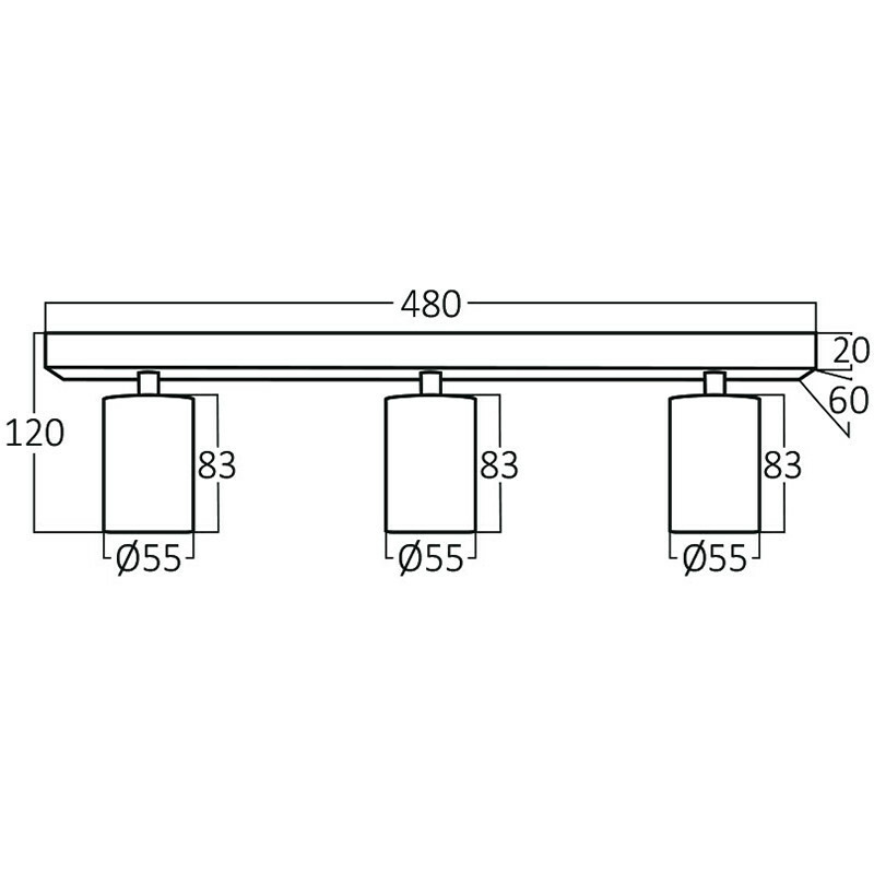 LED Plafondspot - Brinton Betin - GU10 Fitting - 3-lichts - Rond - Mat Wit - Kantelbaar - Aluminium - Philips - CorePro 827 36D - 10.5W - Warm Wit 2700K