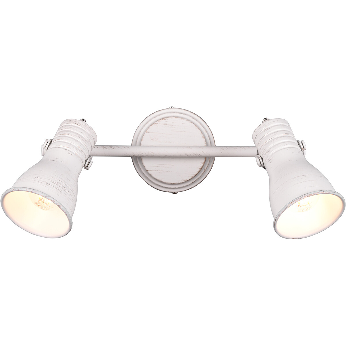 LED Plafondspot - Plafondverlichting - Trion Sanita - E14 Fitting - 2-lichts - Rechthoek - Antiek Wit - Aluminium