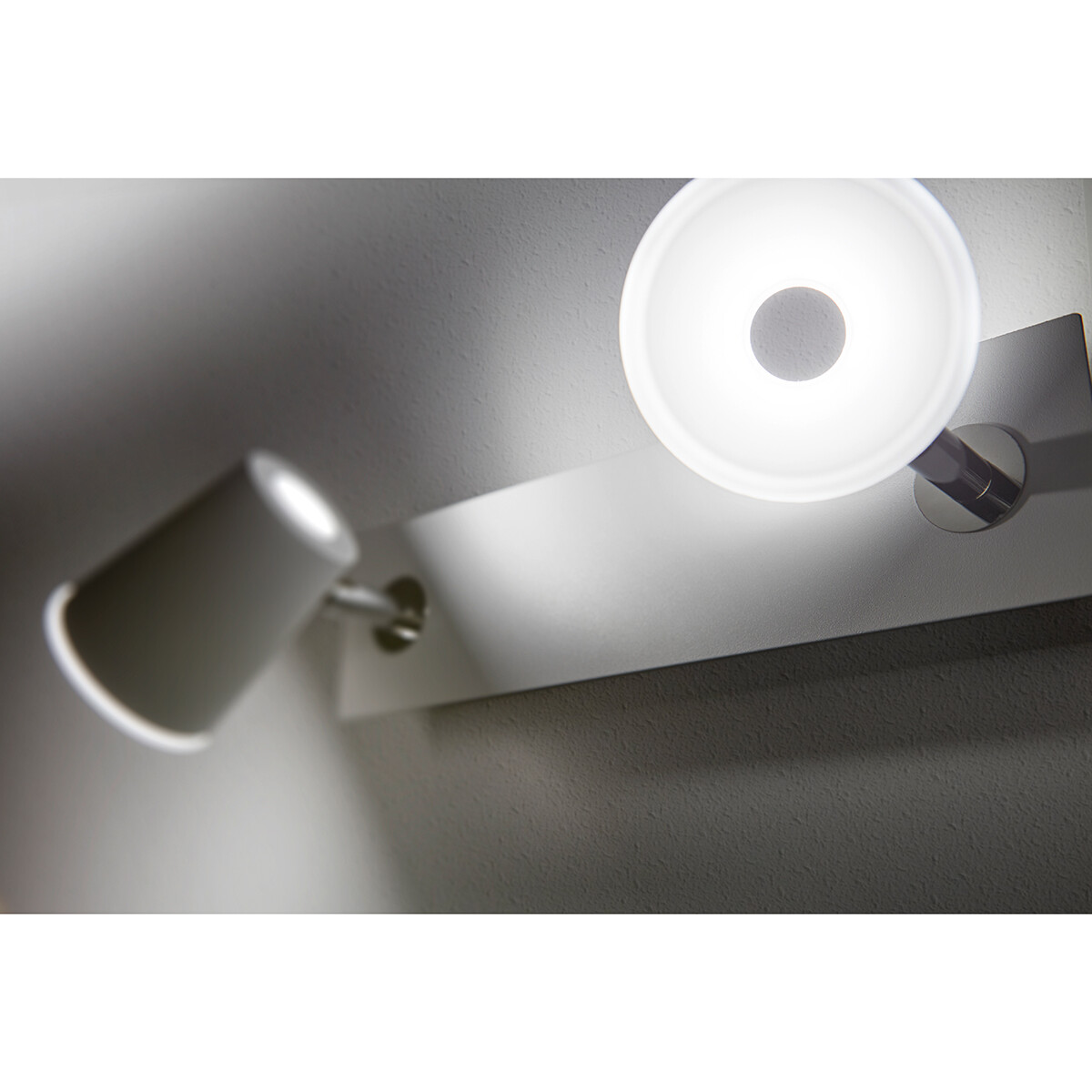 LED Plafondspot - Trion Narca - 12W - Warm Wit 3000K - 2-lichts - Rechthoek - Mat Wit - Aluminium