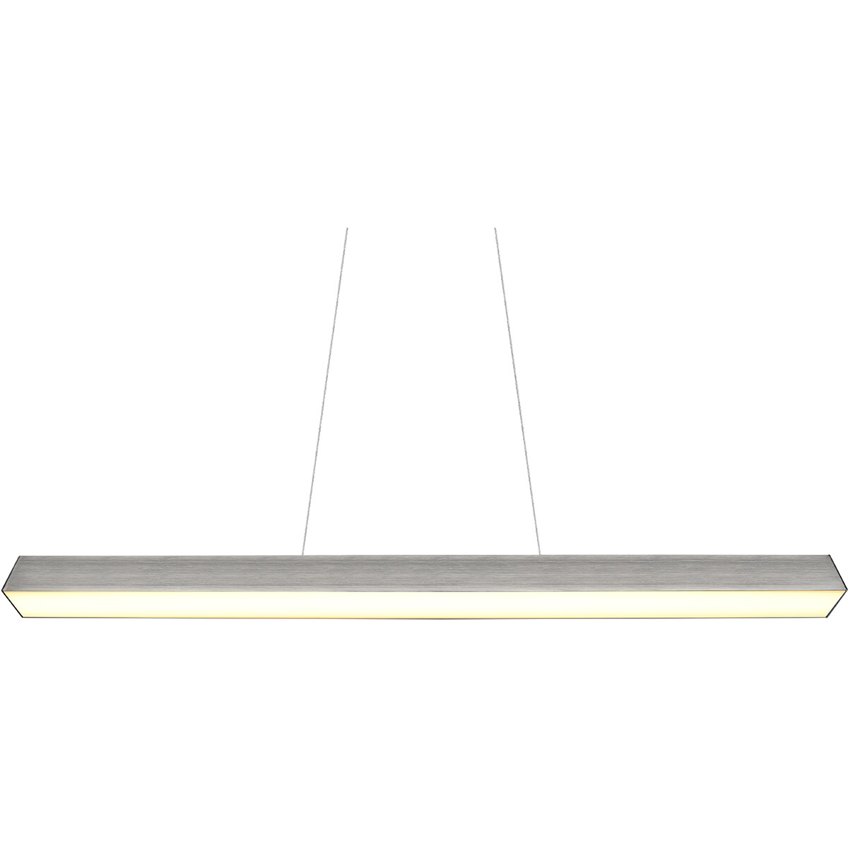 LED Railverlichting - Hanglamp - Trion Dual Parola Up and Down - 2 Fase - 29W - Warm Wit 3000K - Dimbaar - Rechthoek - Mat Nikkel - Aluminium