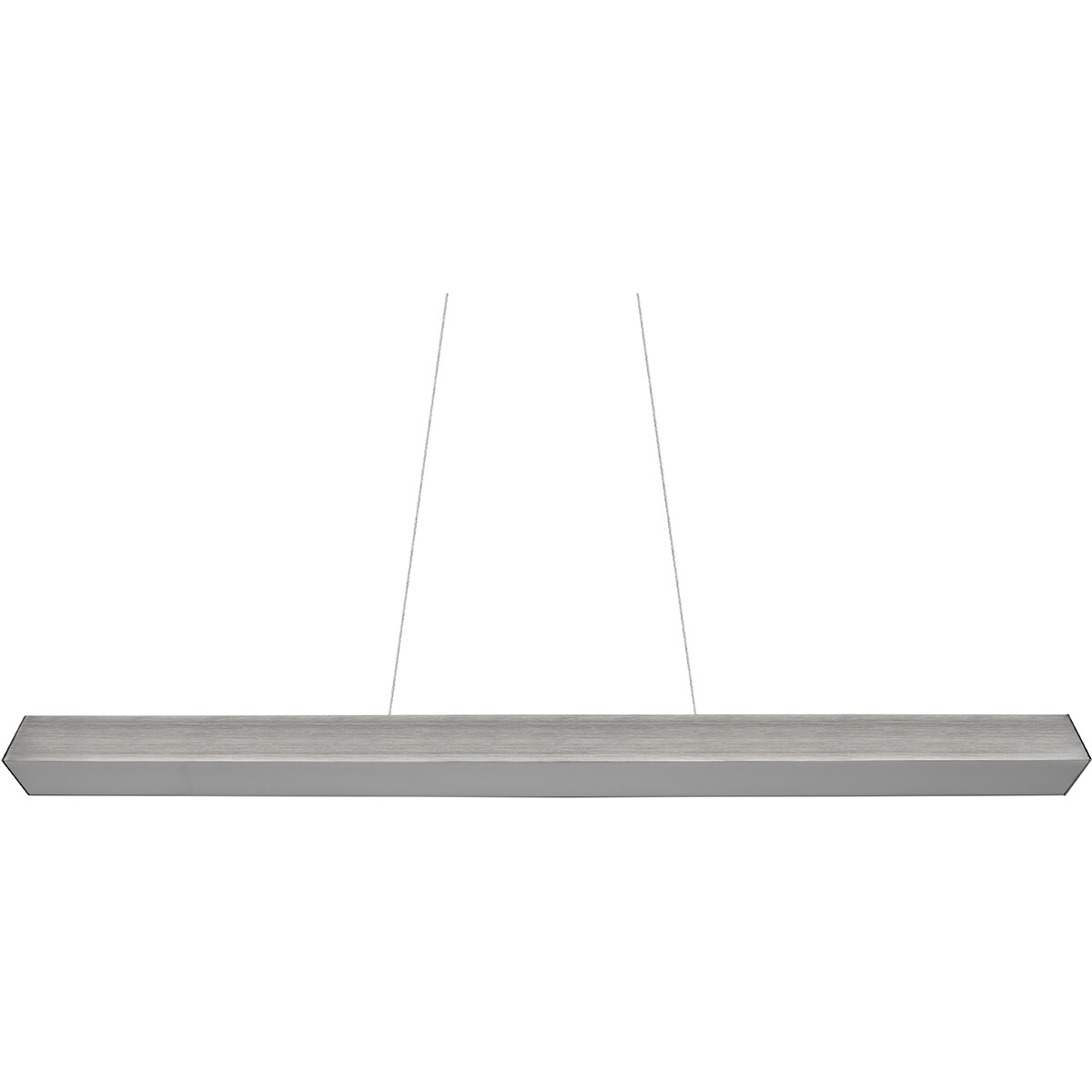 LED Railverlichting - Hanglamp - Trion Dual Parola Up and Down - 2 Fase - 29W - Warm Wit 3000K - Dimbaar - Rechthoek - Mat Nikkel - Aluminium