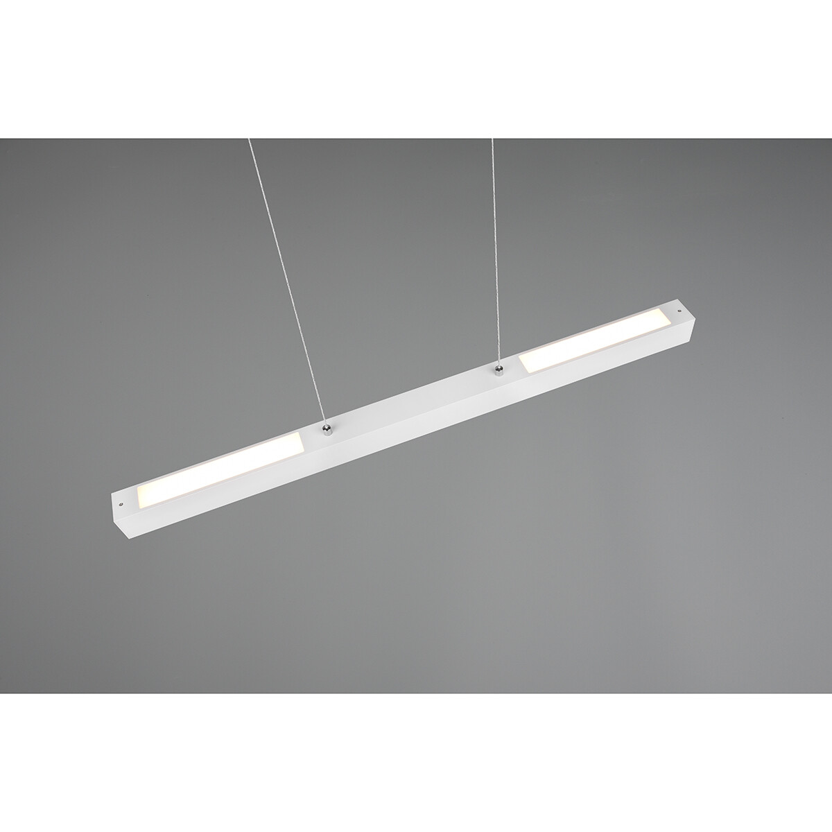 LED Railverlichting - Hanglamp - Trion Dual Parola Up and Down - 2 Fase - 29W - Warm Wit 3000K - Dimbaar - Rechthoek - Mat Wit - Aluminium