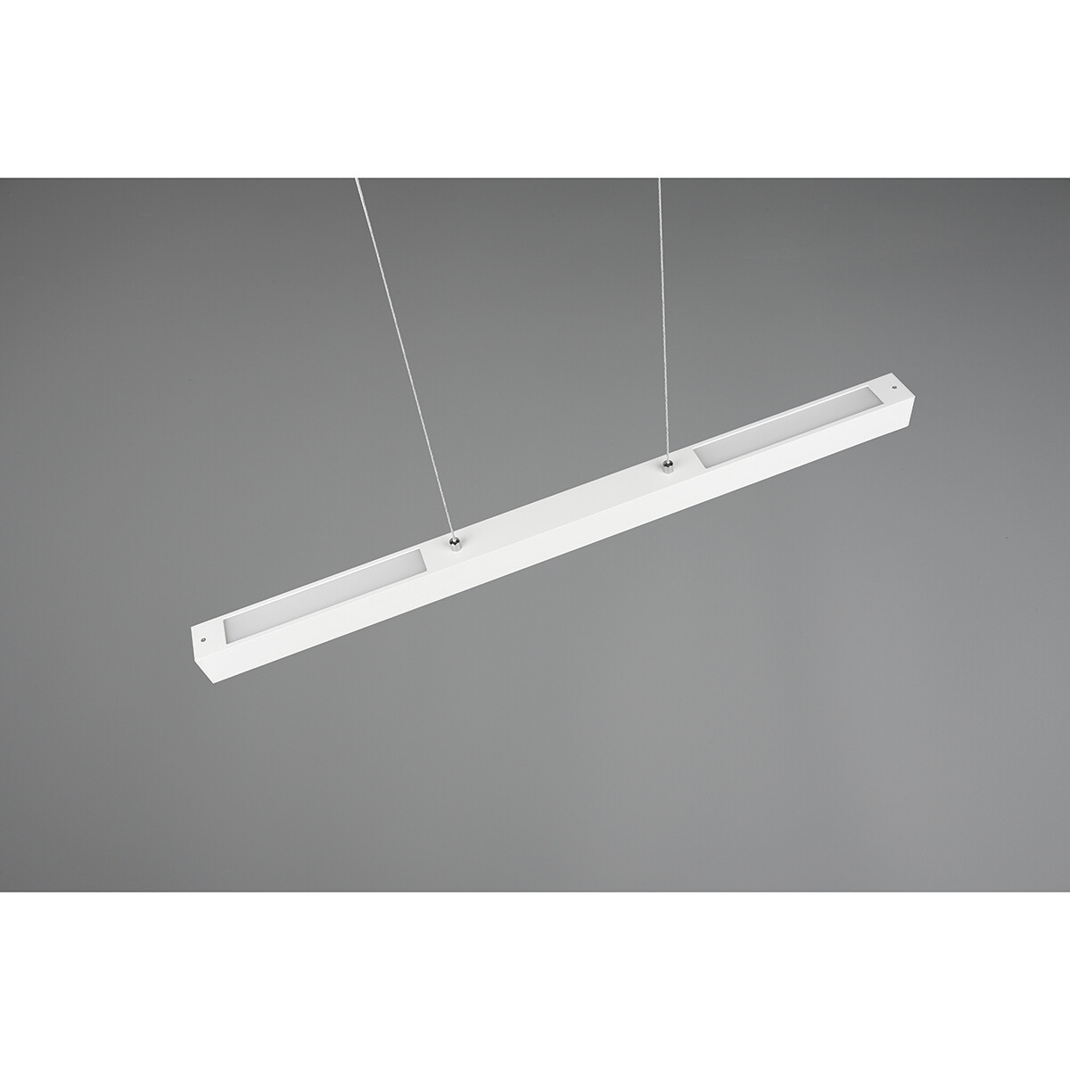 LED Railverlichting - Hanglamp - Trion Dual Parola Up and Down - 2 Fase - 29W - Warm Wit 3000K - Dimbaar - Rechthoek - Mat Wit - Aluminium