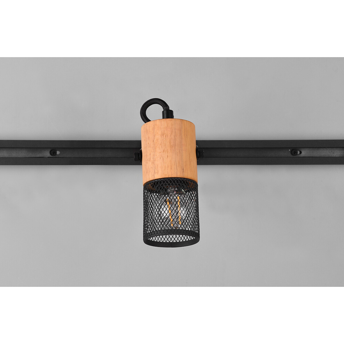 LED Railverlichting - Track Spot - Trion Dual Yosh - 2 Fase - E14 Fitting - Rond - Mat Zwart - Aluminium