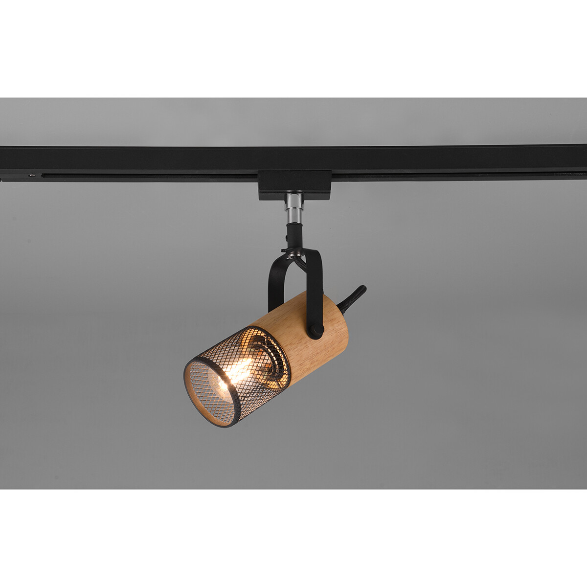 LED Railverlichting - Track Spot - Trion Dual Yosh - 2 Fase - E14 Fitting - Rond - Mat Zwart - Aluminium