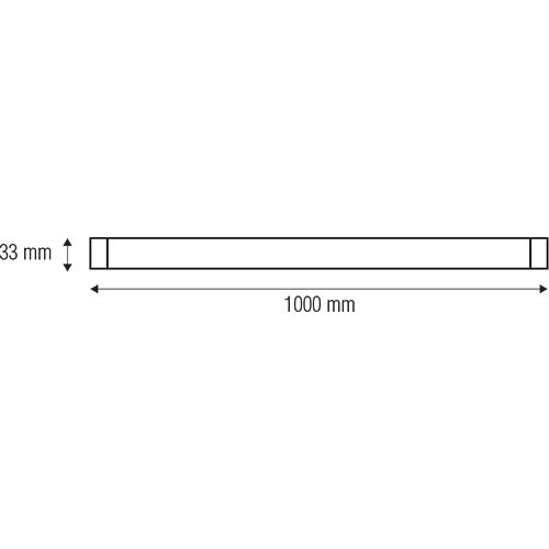 Spanningsrail - Aigi - 1 Fase - Opbouw - Aluminium - Zwart - 1 Meter