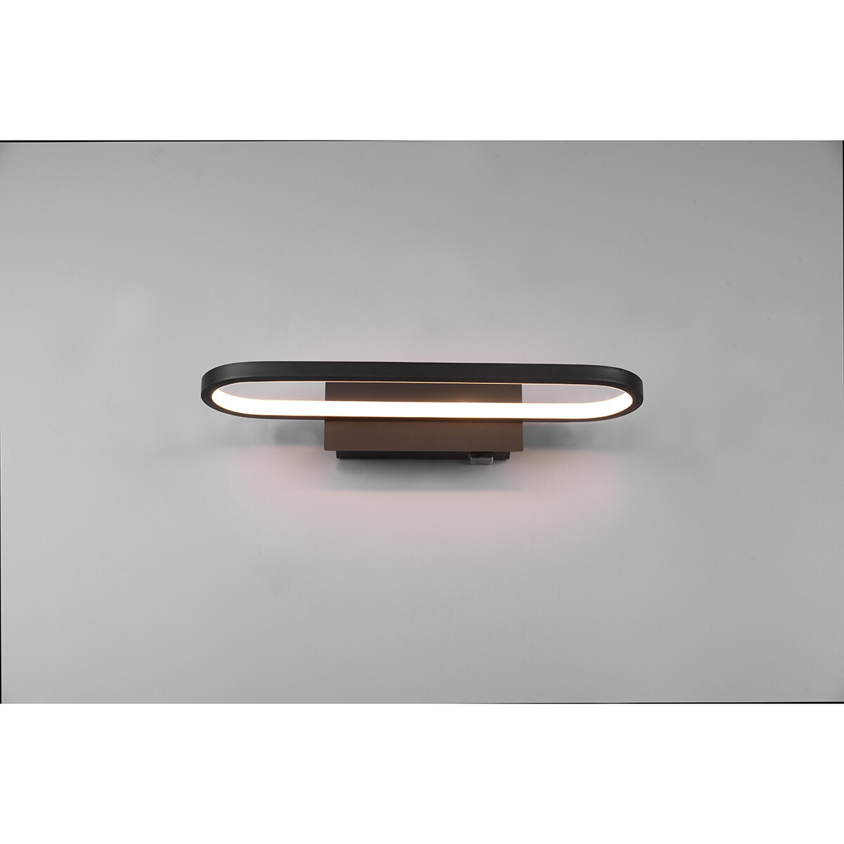 LED Spiegelverlichting - Trion Giando - 17W - Warm Wit 3000K - Spatwaterdicht IP44 - Mat Zwart - Aluminium