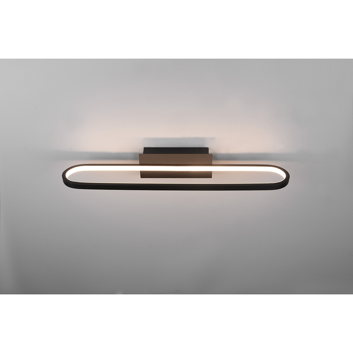 LED Spiegelverlichting - Trion Giando - 22W - Warm Wit 3000K - Spatwaterdicht IP44 - Mat Zwart - Aluminium