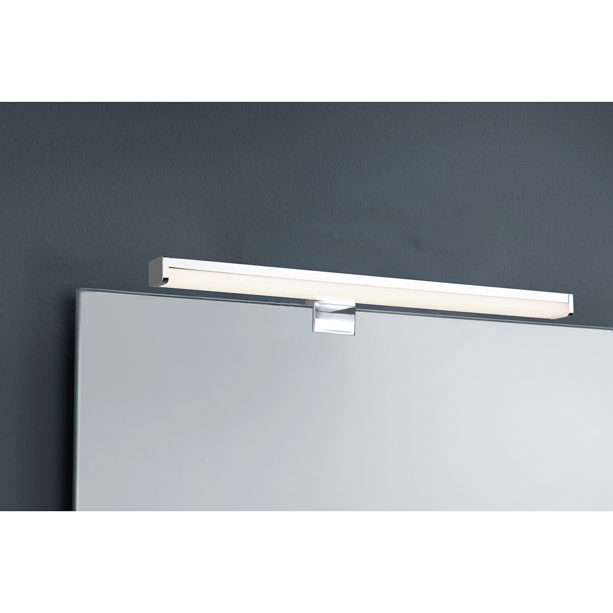 LED Spiegelverlichting - Trion Liman - 7.4W - Spatwaterdicht IP44 - Warm Wit 3000K - Glans Chroom - Kunststof