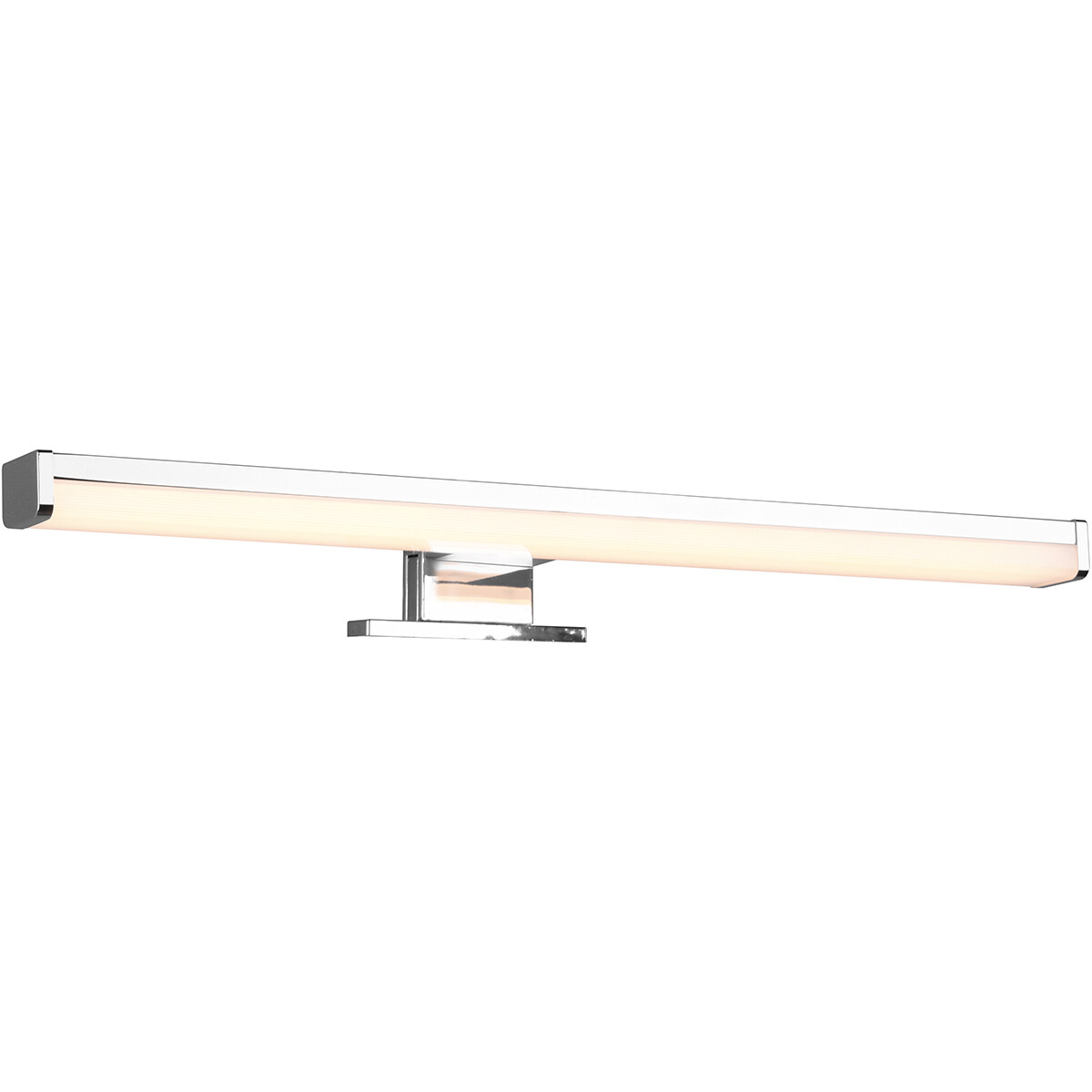 LED Spiegelverlichting - Trion Liman - 7.4W - Spatwaterdicht IP44 - Warm Wit 3000K - Glans Chroom - Kunststof