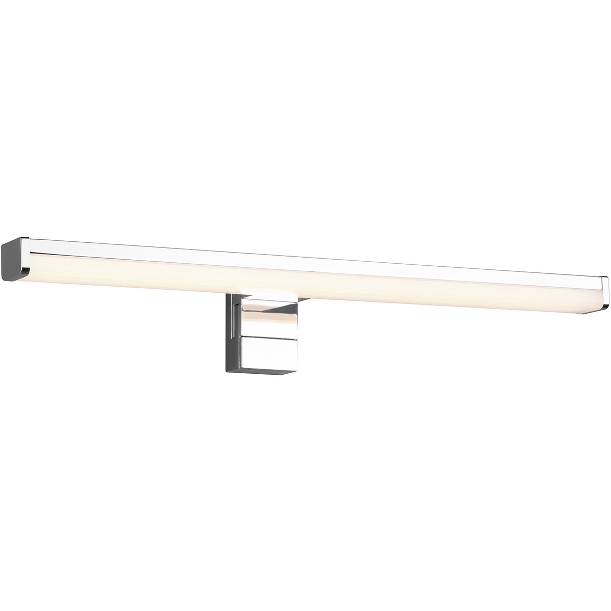 LED Spiegelverlichting - Trion Liman - 7.4W - Spatwaterdicht IP44 - Warm Wit 3000K - Glans Chroom - Kunststof