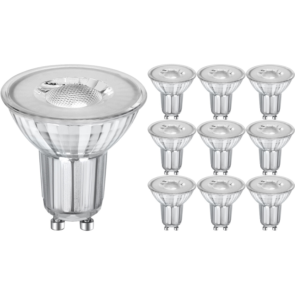 LED Spot - GU10 PAR16 - 10 Pack - Velvalux - Dimbaar - 6W 480lm 38D - 830 Warm Wit 3000K | Vervangt 68W