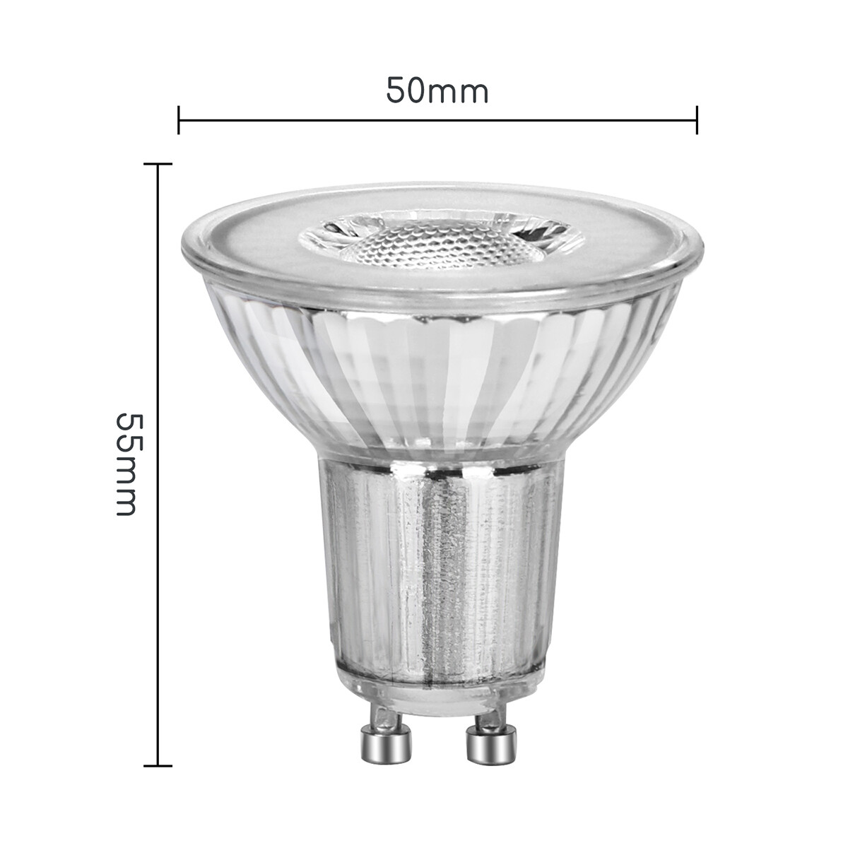 LED Spot - GU10 PAR16 - Velvalux - Dimbaar - 6W 480lm 38D - 827 Zeer Warm Wit 2700K | Vervangt 68W