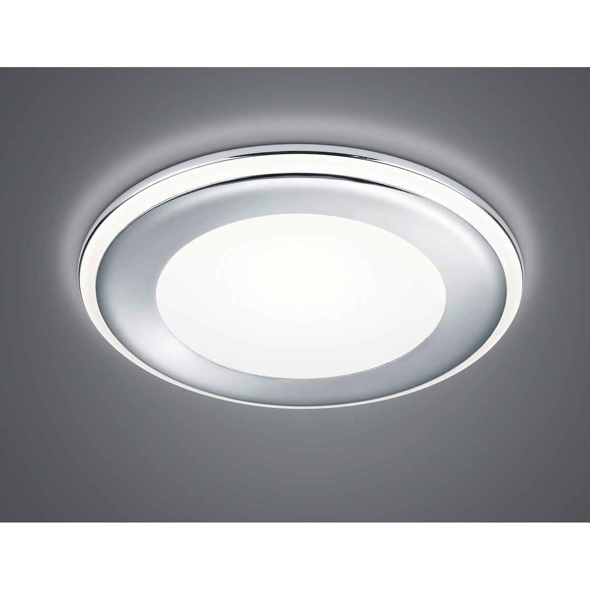 LED Spot - Inbouwspot - Trion Auran - 10W - Warm Wit 3000K - Rond - Mat Chroom - Kunststof