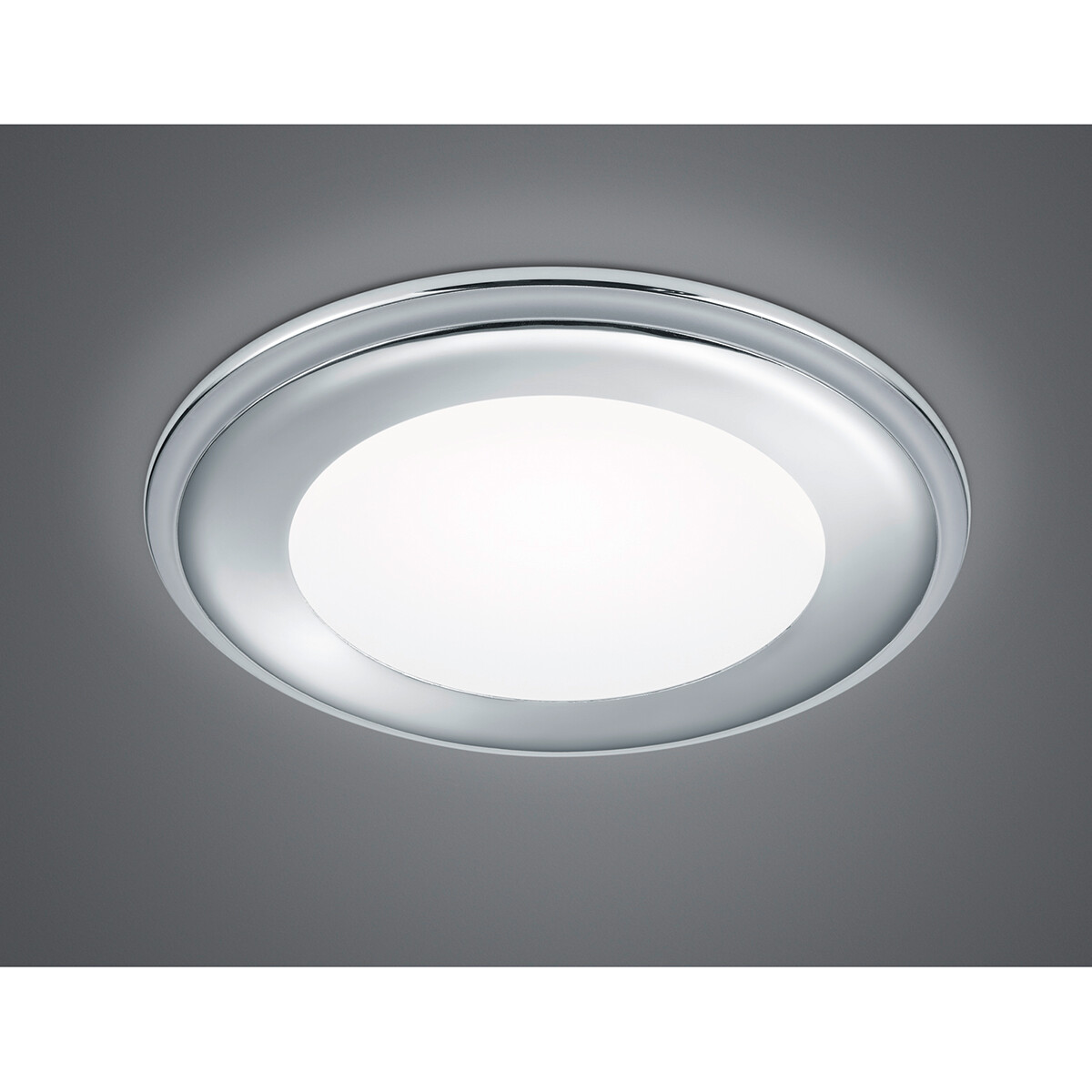 LED Spot - Inbouwspot - Trion Auran - 10W - Warm Wit 3000K - Rond - Mat Chroom - Kunststof