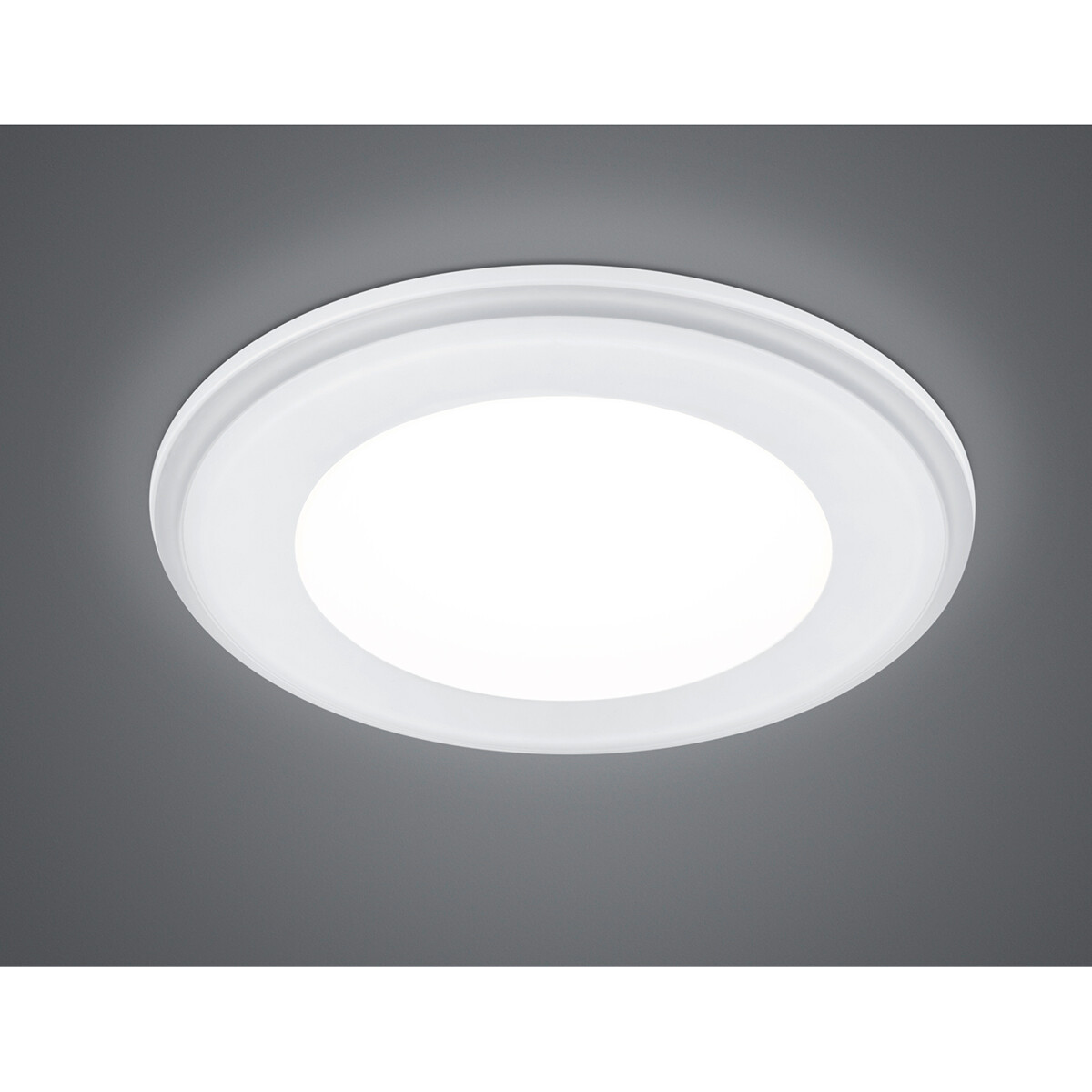 LED Spot - Inbouwspot - Trion Auran - 10W - Warm Wit 3000K - Rond - Mat Wit - Kunststof