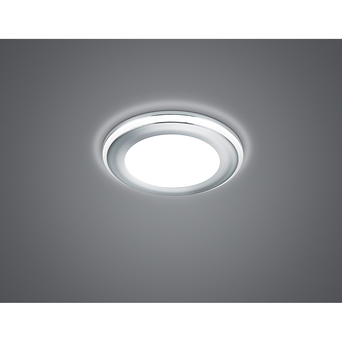 LED Spot - Inbouwspot - Trion Auran - 5W - Warm Wit 3000K - Rond - Mat Chroom - Kunststof