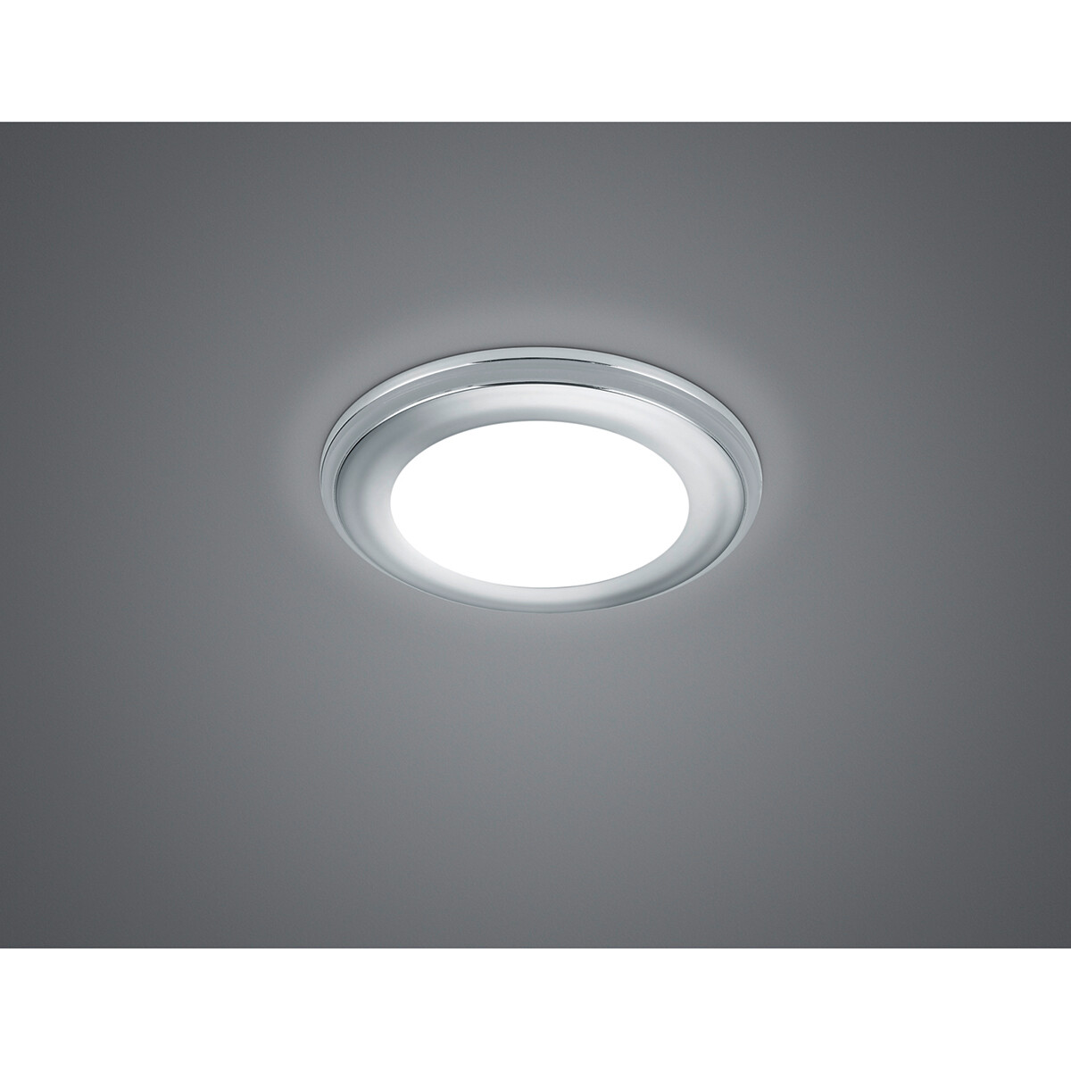 LED Spot - Inbouwspot - Trion Auran - 5W - Warm Wit 3000K - Rond - Mat Chroom - Kunststof